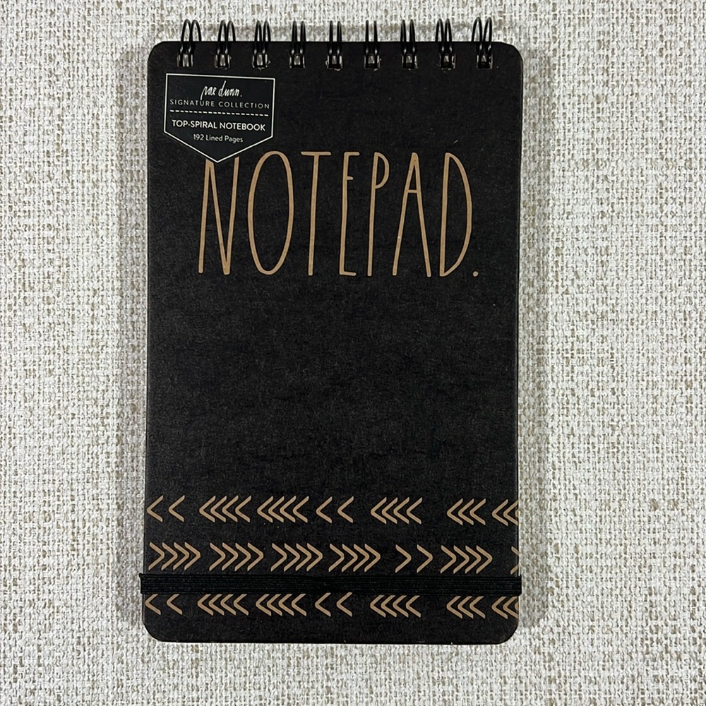 Rae Dunn Signature Collection Top Spiral Notebook - NWOT